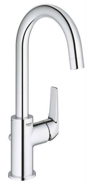 Grohe BauFlow Einhand-Waschtischbatterie mit Ablaufgarnitur, L-Size, chrom