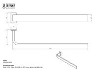 Vorschau: Giese Handtuchhalter starre Ausführung 30cm, chrom