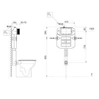 Vorschau: Kludi UNIFIX Unterputz-Spülkasten ohne Rahmen für Stand-WC