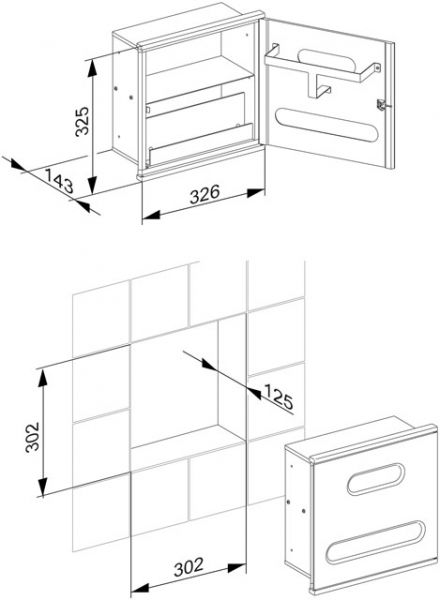 Keuco Plan Integral Modul Waschtisch 3 Wandeinbau-Montage