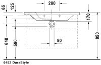 Vorschau: Duravit DuraStyle Waschtisch 100x48cm, mit Überlauf, ohne Wondergliss, weiß 2320100000