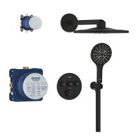 Grohtherm SmartControl Duschsystem Unterputz mit Rainshower SmartActive 310, phantom black 34863KF0