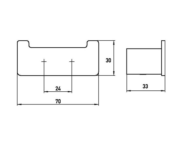 emco loft Doppelhaken, edelstahl