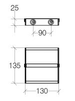 Vorschau: lineabeta SKUARA Toilettenpapierhalter, chrom