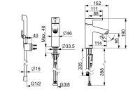 Vorschau: Hansa Hansavantis XL Waschtischarmatur mit Funktionsbrause, 1-strahlig, chrom
