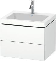 Vorschau: Duravit L-Cube c-bonded Set 60x48cm mit Vero Air Waschtisch mit 2 Schubladen, mit Hahnloch weiß matt LC6926O1818