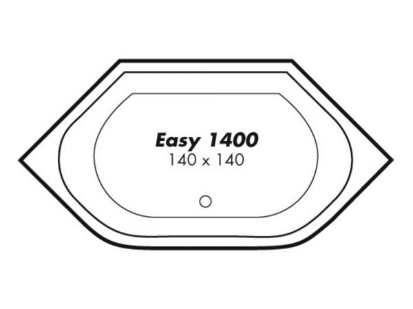 Polypex EASY 1400 Eckbadewanne 140x140cm