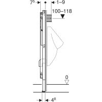 Vorschau: Geberit Duofix Element für Urinal, 112–130cm, universell