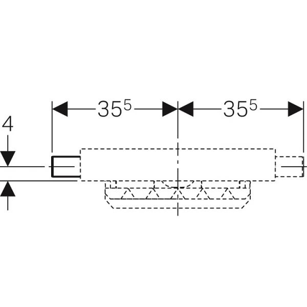 Geberit Kombifix Element für Dusche, mit Wandablauf, für Estrichhöhe am Einlauf 90–200mm