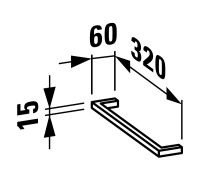 Vorschau: Laufen Case Handtuchhalter für Möbel 32cm