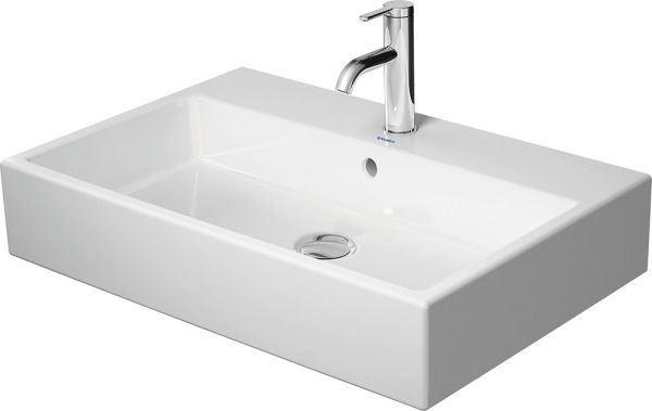 Duravit Vero Air Waschtisch 70x47cm, mit 1 Hahnloch, mit Überlauf, WonderGliss, geschliffen, weiß 23507000271