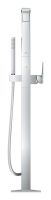 Vorschau: Grohe Allure Brilliant Wannenarmatur freistehend mit White Attica Ceasarstone Einlagen