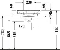 Vorschau: Duravit Duravit No.1 Handwaschbecken rechteckig 50x40cm, mit Hahnloch, mit Überlauf, weiß 0743500000