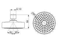 Vorschau: Hansa Hansabasicjet Kopfbrause Ø95mm 1-strahling, chrom