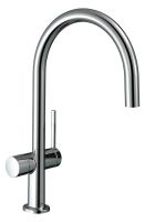 Vorschau: Hansgrohe Talis M54 Spültischmischer 220 1jet mit Geräteabsperrventil 72805000 chrom