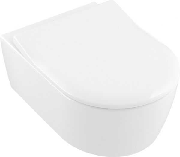 Villeroy&Boch Avento WC-Sitz Slimseat abnehmbar, mit Absenkautomatik, weiß