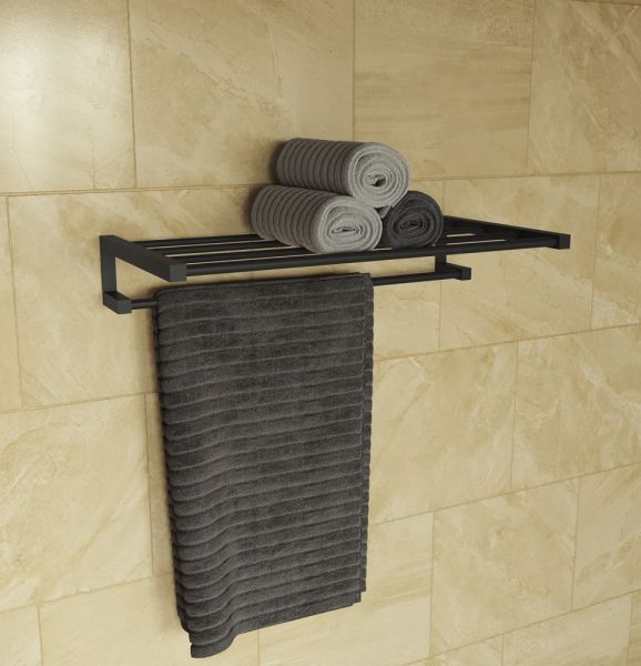 Cosmic Metric Handtuchablage 60cm, schwarz matt