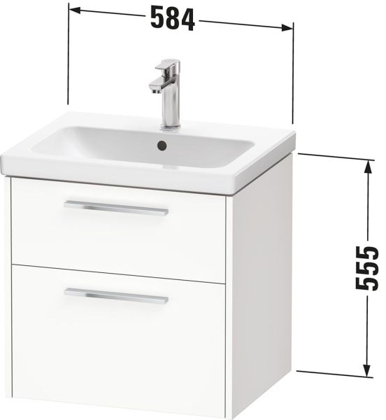 Duravit D-Code Möbelset 60cm Waschtisch mit Unterschrank
