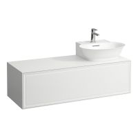 Laufen The New Classic Schubladenelement 118cm, 1 Schublade, Ausschnitt rechts, zu H81685 2, weiß, H4060860851701