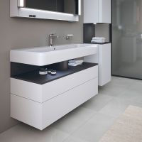 Vorschau: Duravit Qatego Unterschrank 99x47cm in weiß supermatt Antifingerprint, mit offenem Fach