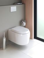 Duravit Qatego Wand-WC 57cm, Tiefspüler, spülrandlos, Abgang waagerecht, HygieneGlaze, weiß 2556092000