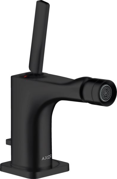 Axor Citterio E Einhebel-Bidetmischer mit Zugstangen-Ablaufgarnitur schwarz matt 36120670