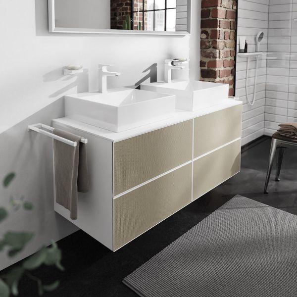 Hansgrohe Xevolos E Konsole 137cm für 2 Aufsatzwaschtische 50cm