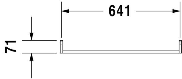 Duravit Vero Handtuchhalter 65,5cm 045470, 235070, chrom, 70cm 0030471000