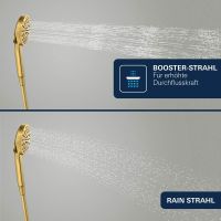Vorschau: Grohe Vitalio Joy+ 120 Wandhalterset Booster-Strahl & Rain-Strahl