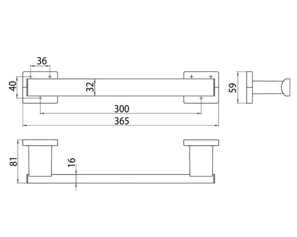 emco loft Haltegriff 30cm, chrom