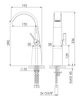Vorschau: Steinberg Serie 280 Waschtisch-Einhebelmischer ohne Ablaufgarnitur, matt black 2801700S