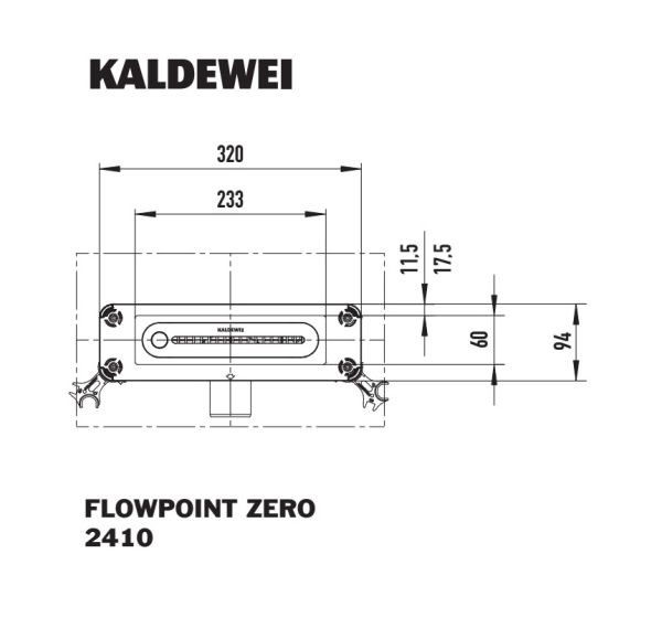 Kaldewei FlowPoint Zero Duschrinne 23,3x6cm Mod.2410