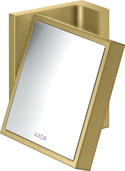 Axor Universal Rectangular Rasierspiegel, 1,7-fache Vergrößerung, neigbar, brushed brass 42649950