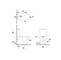 Vorschau: Kludi RESA C Spiralflush-Stand-WC 62cm für Spülkasten, Abgang variabel, weiß