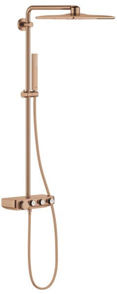 Grohe Euphoria SmartControl System 310 Cube Duo Duschsystem mit Thermostatbatterie warm sunset gebürstet 26508DL0