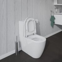 Vorschau: Duravit ME by Starck Stand-WC für Spülkasten, Tiefspüler, Abgang waagerecht/senkrecht, weiß 2170090000