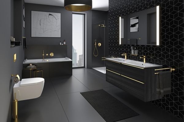 Duravit Wave Einhebel-Waschtischarmatur M ohne Ablaufgarnitur, gold WA1020002034