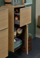 Vorschau: Villeroy&Boch Subway 3.0 Seitenschrank mit 1 Tür und 1 Auszug nordic oak aluminium glänzend C59400VJ12