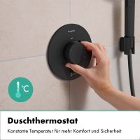 Vorschau: hansgrohe Ecostat Comfort S Thermostat Unterputz 1 Funktion, schwarz matt
