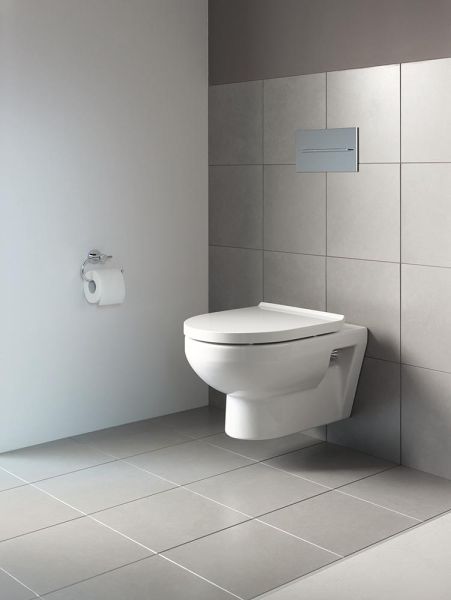 Duravit No.1 Wand-WC 54x36,5cm, oval, HygieneGlaze, rimless, weiß