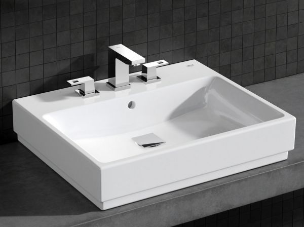 Grohe Cube Keramik Aufsatzwaschtisch 60x49cm, weiß PureGuard