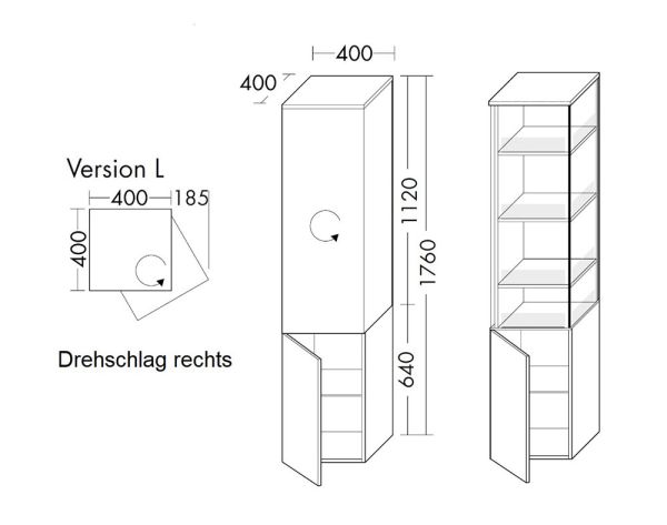 Burgbad Sys30 MagicTwist Drehschrank