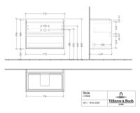 Vorschau: Villeroy&Boch Skyla Waschtischunterschrank 80cm für Becken mittig C79600