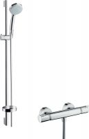 Vorschau: Hansgrohe Ecostat Comfort Combi Set 0,90m mit Croma 100 Vario Handbrause, chrom