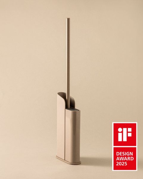 Cosmic Flat Boden-/Wand-Toilettenbürstenhalter, sand