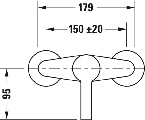 Duravit B.2 Einhebel-Brausemischer Aufputz, chrom