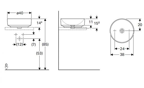 Geberit VariForm Aufsatzwaschtisch rund, weiß 500768012_2