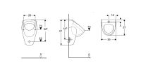 Vorschau: Geberit Renova Urinal, Zulauf von oben, Abgang nach hinten oder unten, weiß_2