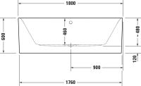 Vorschau: Duravit Happy D.2 Plus freistehende Badewanne rechteckig 180x80cm, weiß