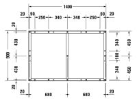 Vorschau: Duravit Tempano Fußgestell 140x90cm